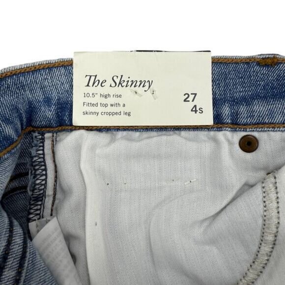 NWT ABERCROMBIE & FITCH The Skinny High Rise Crop Leg Size 27 SHORT - Picture 5 of 7
